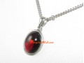 Garnet Crystal Gem Pendant Necklace