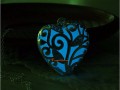 Glow In The Dark Heart Pendant Necklace