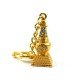 Golden Bejeweled Stupa Keychain
