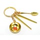 Golden Chinese Bowl Set Keychain