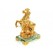 Golden Feng Shui Horse with Wealth Pot