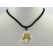 Golden Good Fortune Peach Pendant with Adjustable Necklace