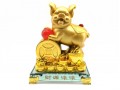 Golden Good Fortune Pig with Gold Coins (L)