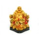 Golden Laughing Buddha on Chair (L)