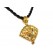 Golden Rooster with Fan Pendant Necklace