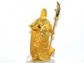 Golden Standing Guan Gong on Glass Base