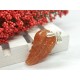 Golden Strawberry Quartz Lepidocrocite Leaf Crystal Pendant