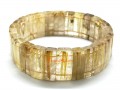 Golden Titanium Rutilated Quartz Bangle Bracelet (Top Grade)