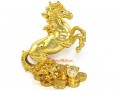 Golden Victory Horse on Bed of Wealth