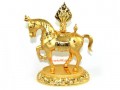 Golden Wind Horse Lung Ta Carrying Wish Granting Jewel