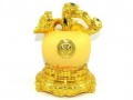 Good Fortune Golden Apple with Money Frog and Ru Yi