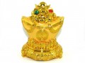 Good Fortune Golden Ingot with Treasure for Prosperity