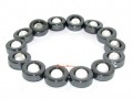Trendy Hematite Ring with Howlite Beads Bracelet