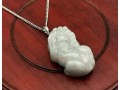 High Grade Jade Piyao Pendant with Stainless Steel Chain
