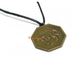 Horoscope Coin Pendant Amulet - Horse
