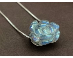 Labrodorite Rose Crystal Pendant