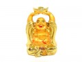 Golden Laughing Buddha with Ingot