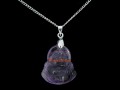 Laughing Buddha Crystal Pendant Necklace (Amethyst)