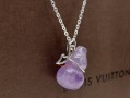 Lavender Amethyst Wulou Pendant with Silver necklace