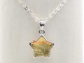 Meteorite Star Pendant with 925 Silver Frame