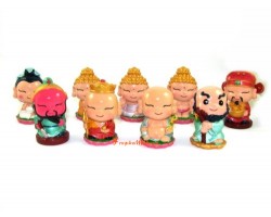 Nine Cute Mini Gods and Deities Figurines