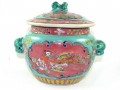 Nyonya Covered Jar with Lid and Ears - Kamcheng