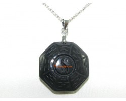 Obsidian Bagua Pendant