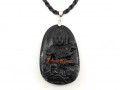 Obsidian Guardian Deity Horoscope Protector Pendant for Dragon & Snake