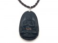 Obsidian Guardian Deity Horoscope Protector Pendant for Sheep & Monkey