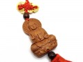 Om Mani Kuan Yin Wood Amulet Tassel