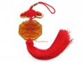Liuli Temple Lion Biting Swords Tassel (Orange)