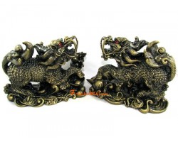 Pair of Good Fortune Chi Lin