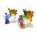 Pair of Colorful Liuli Glass Fat Good Fortune Pi Yao