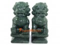 Pair of Green Stone Feng Shui Fu Dogs