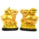 Pair of Prosperity Pigs with Wu Lou and Wealth Pot