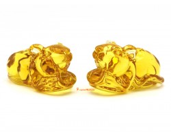 Pair of Prosperity Rats with Gold Ingot