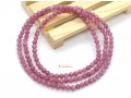 Pink Tourmaline 3-Round Crystal Bracelet 3.6mm