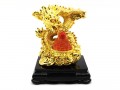Prosperity Golden Dragon With Red Treasure Pot