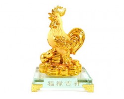 Prosperity Golden Rooster with Wulou