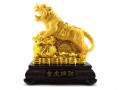 Prosperity Golden Tiger with Wealth Bag