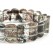 Rectangular Mixed Phantom Quartz Bangle Bracelet