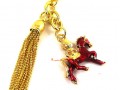 Red Windhorse with Flaming Jewel Keychain
