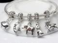 Silver Plated 12 Cute Chinese Zodiac Animal Dangle Pendant Charm