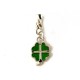 Silver Plated Four-Leaf Clover Dangle Pendant Charm