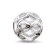 Silver Plated Retro Infinity Knot #8 Charm Bead