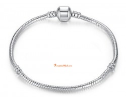 Silver Plated Snake Chain Bracelet for Charm Beads
