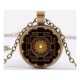Sri Yantra Mandala Glass Dome Pendant Necklace