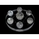 Crystal Ball on Hexagram Symbol - Clear Quartz