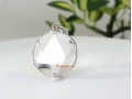Star of David Pendant with 925 Silver Frame (Clear Quartz) 18mm