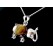 Tiger's Eye Elephant Pendant with Necklace